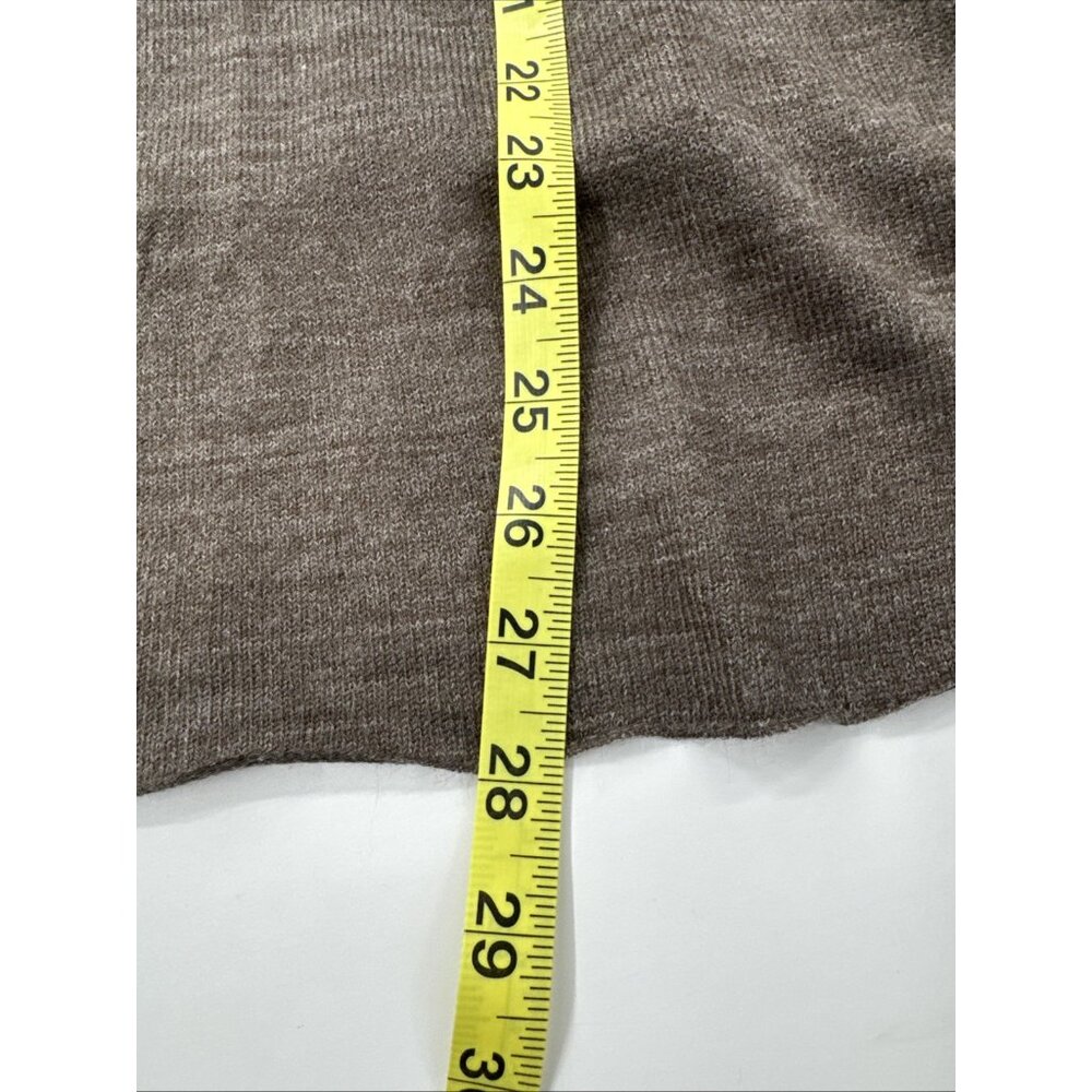 BB Dakota Womens Sweater Capelet Turtleneck Small Brown Boho Lightweight NEW - Picture 9 of 11